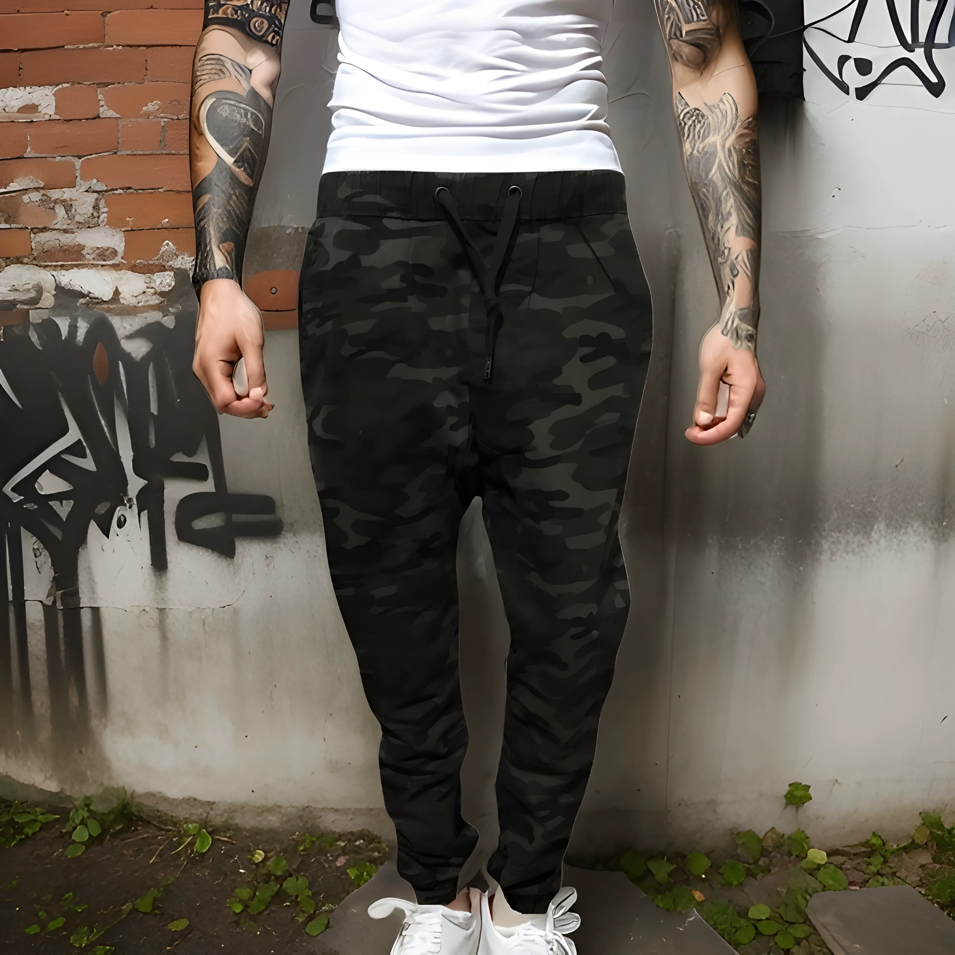 ^JAY JAYS^ (CAMO) JOGGER SWEATPANTS (WAIST 28'')