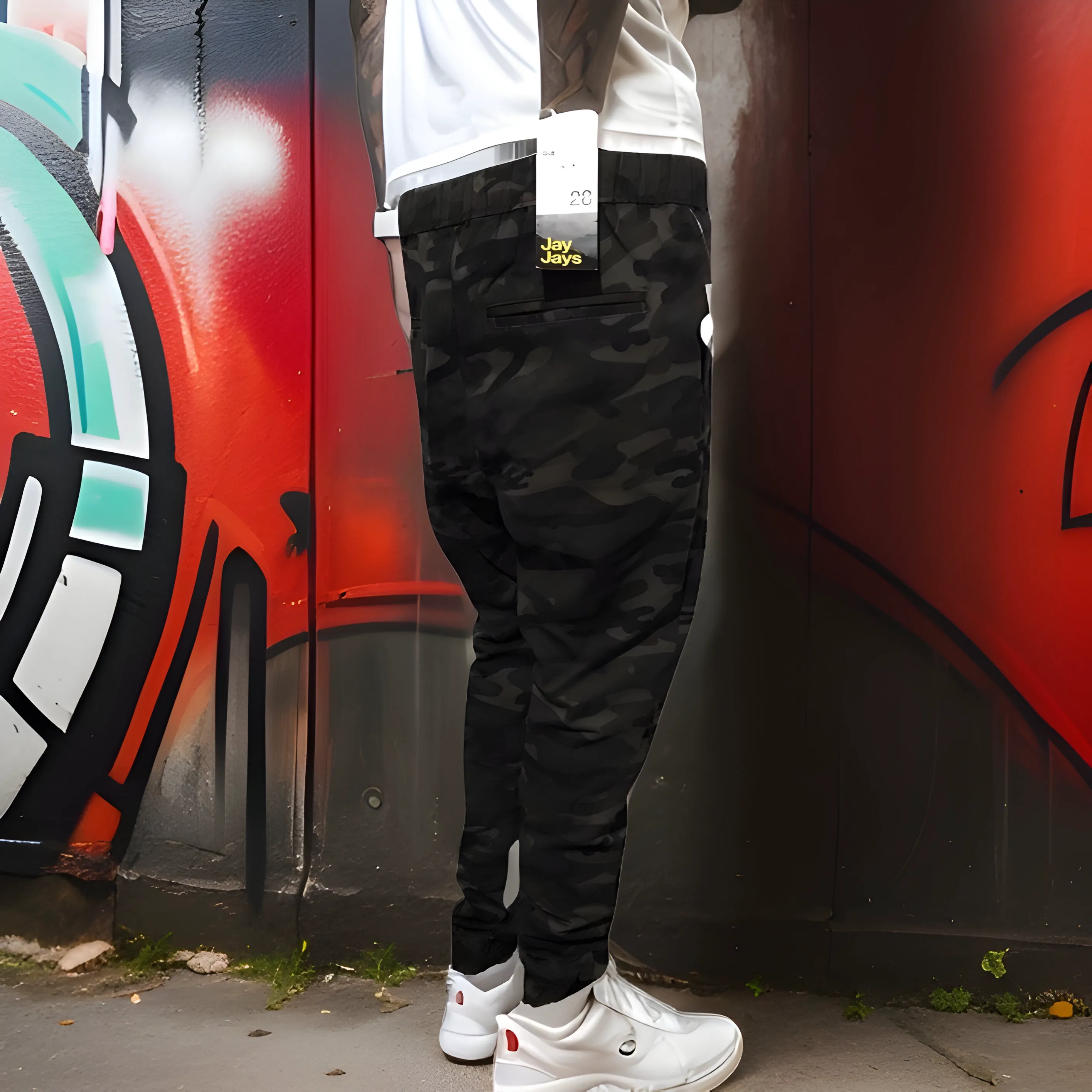 ^JAY JAYS^ (CAMO) JOGGER SWEATPANTS (WAIST 28'')