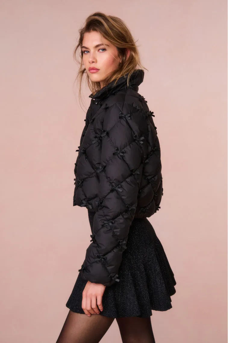 Kasey Quilted Bow-Embellished Jacket