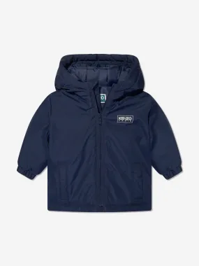 KENZO Baby Boys Logo Puffer Jacket in Navy