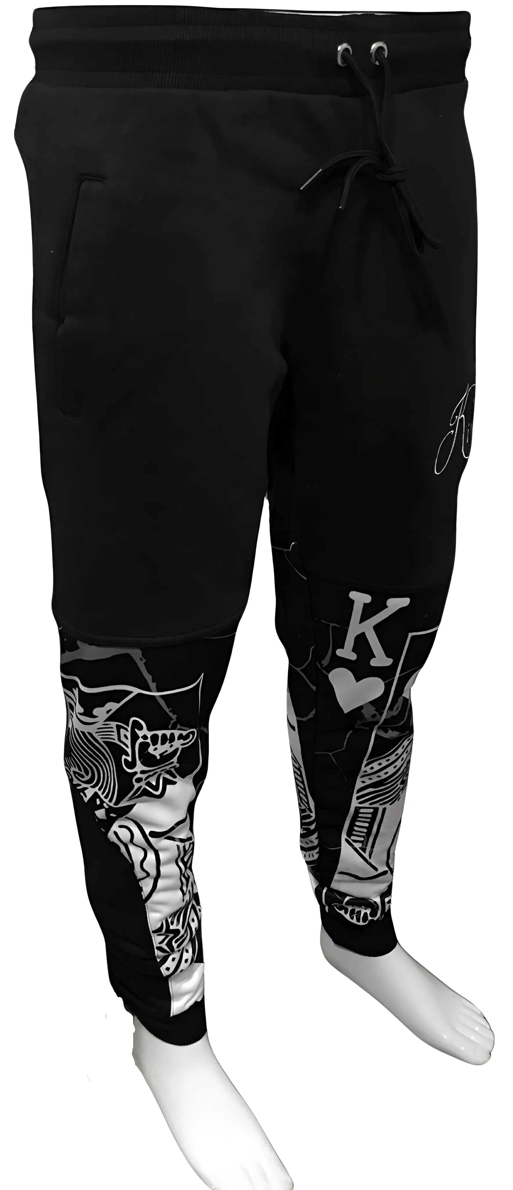 ^KING OF HEARTS^ LUXURY JOGGER SWEATPANTS (CUT & SEW) (EMBROIDERED LOGOS)