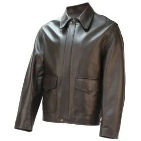 Last Crusade/Crystal Skull Leather Jacket in Brown Lambskin Indiana Jones