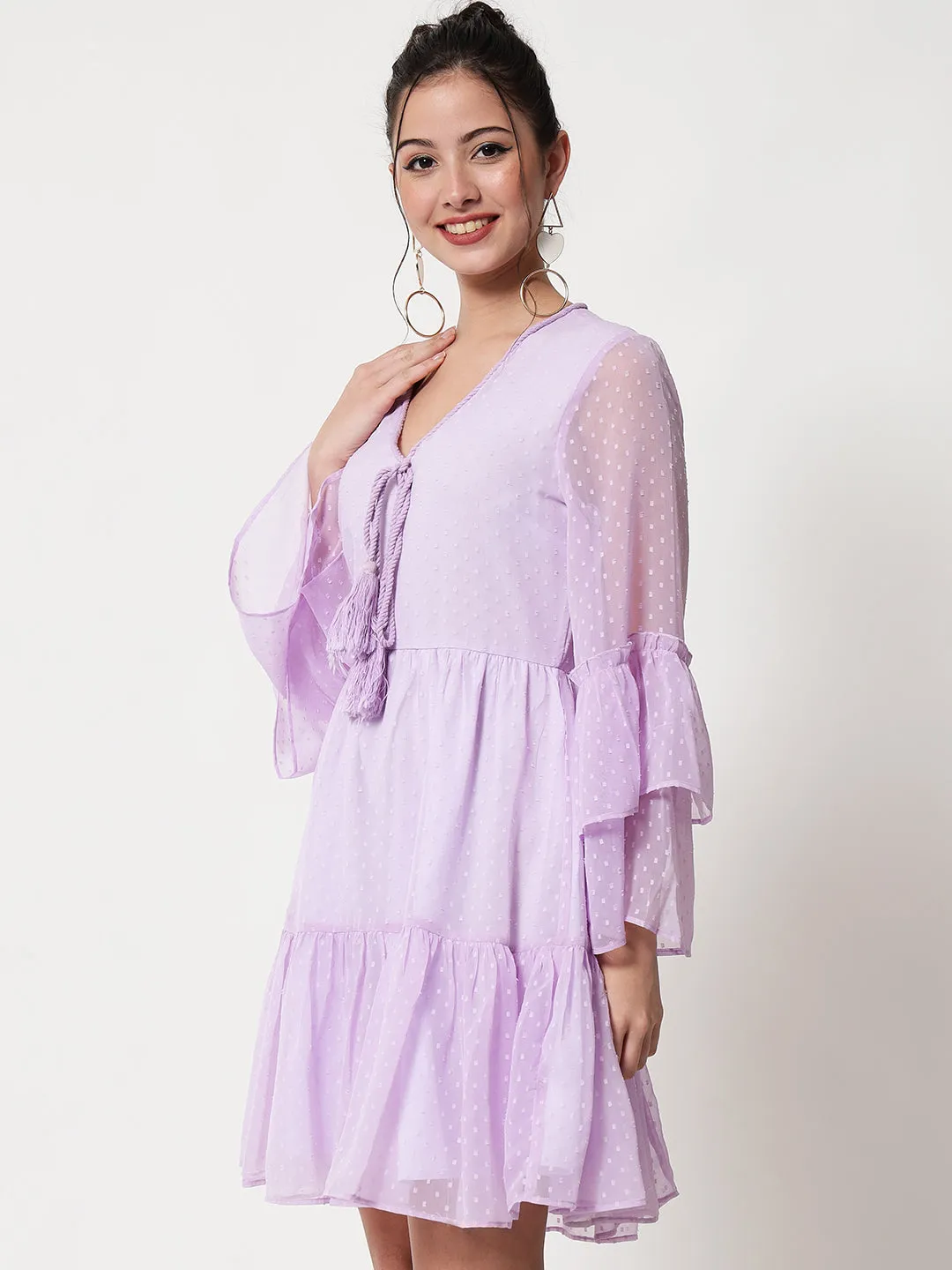 Lavender Georgette Dress