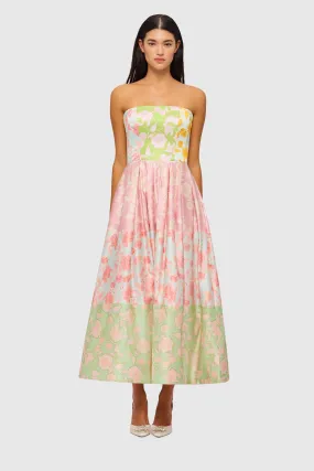 Leo Lin Ana Halterneck Maxi Dress - Anemone Splice Print