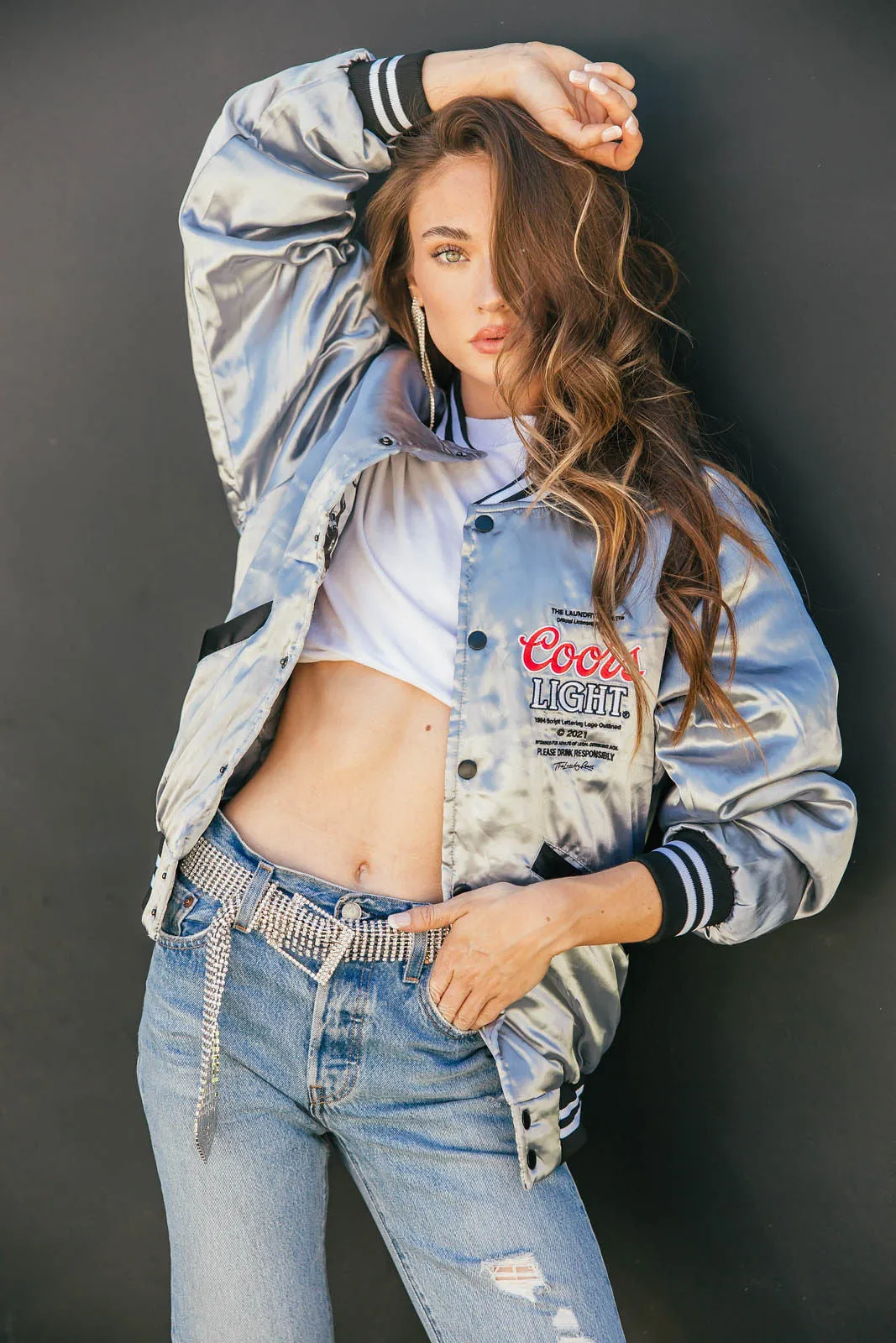 LICENSED!! The "Coors Light" Official Nylon Bomber Jacket