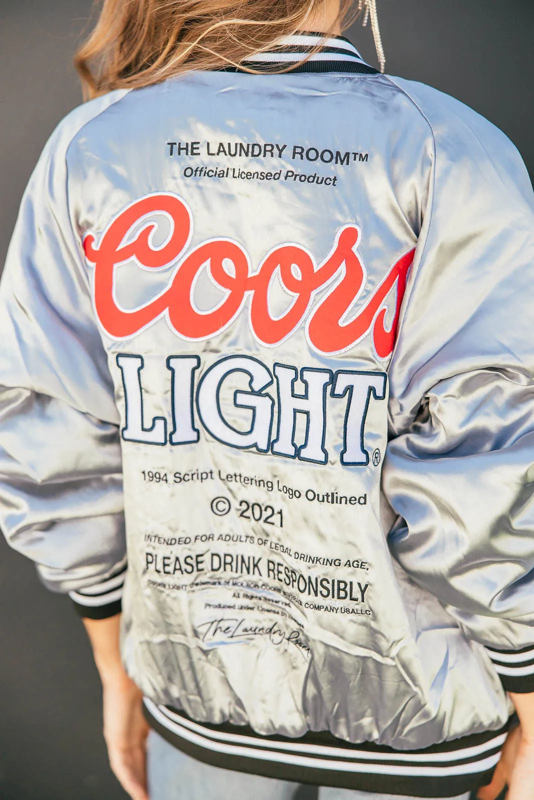 LICENSED!! The "Coors Light" Official Nylon Bomber Jacket