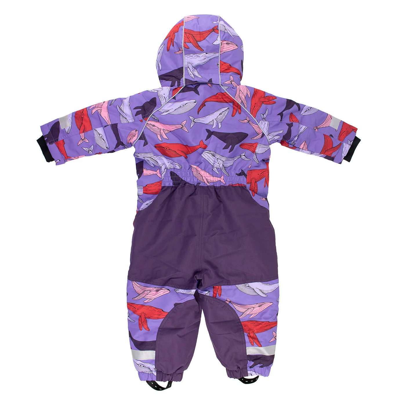 Lilac Whale Print Winter Overall