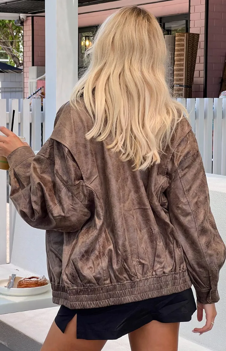 Lioness Kenny Chocolate Bomber Jacket