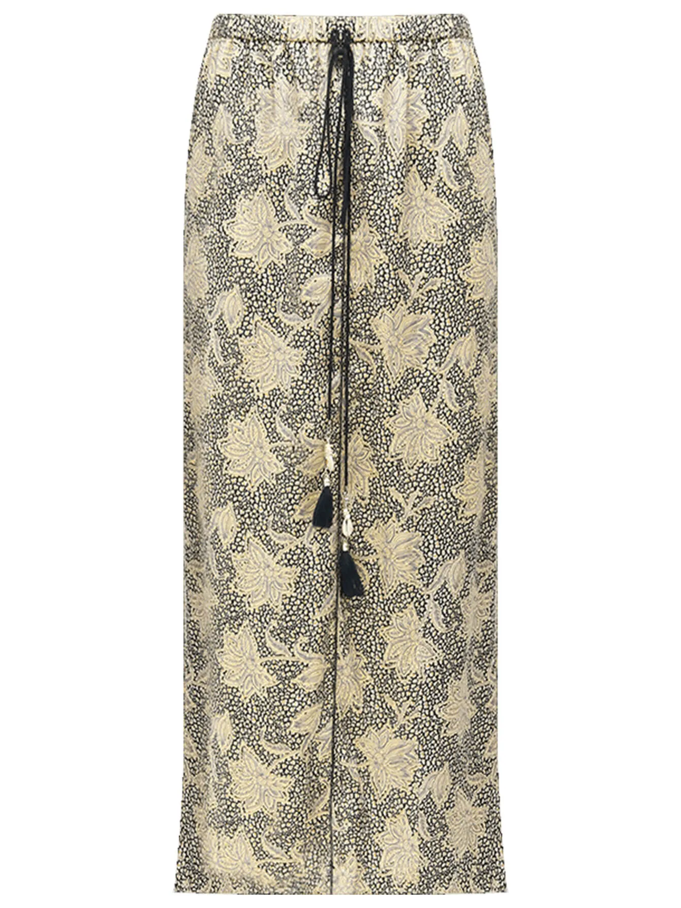 Maple Detailed Khaki Mermaid Skirt