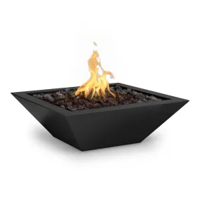 Maya 30" Square Fire Bowl, Powder Coated Metal - Fire Feature