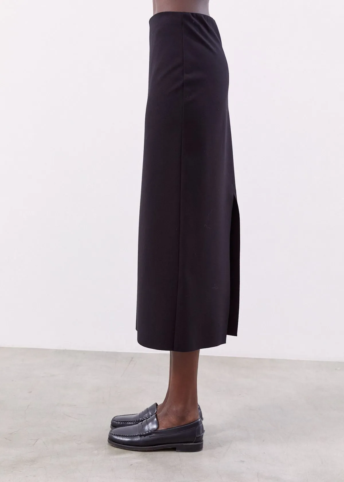 MEIMEIJ Knit Midi Skirt - Black