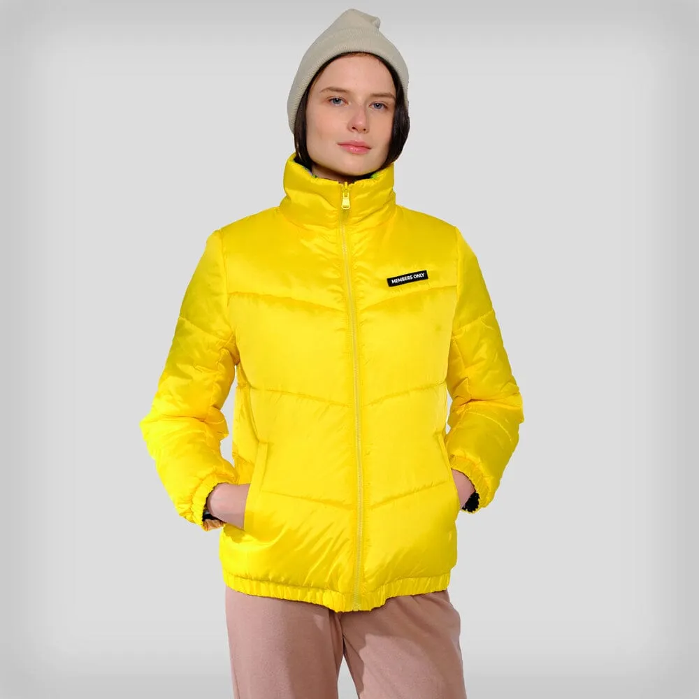 Members Only Women's Spongebob Reversible Cire Puffer Jacket