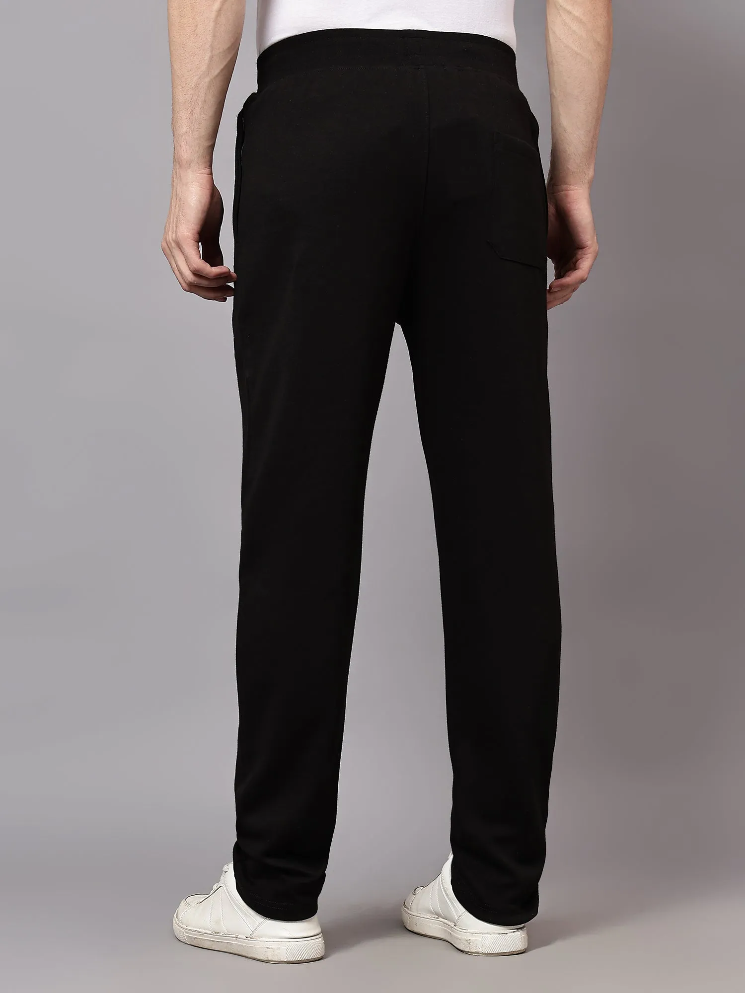 Men's Black Solid Casual Track Pant