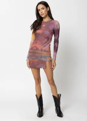 MESH LONGSLEEVE COLETTE MINI DRESS