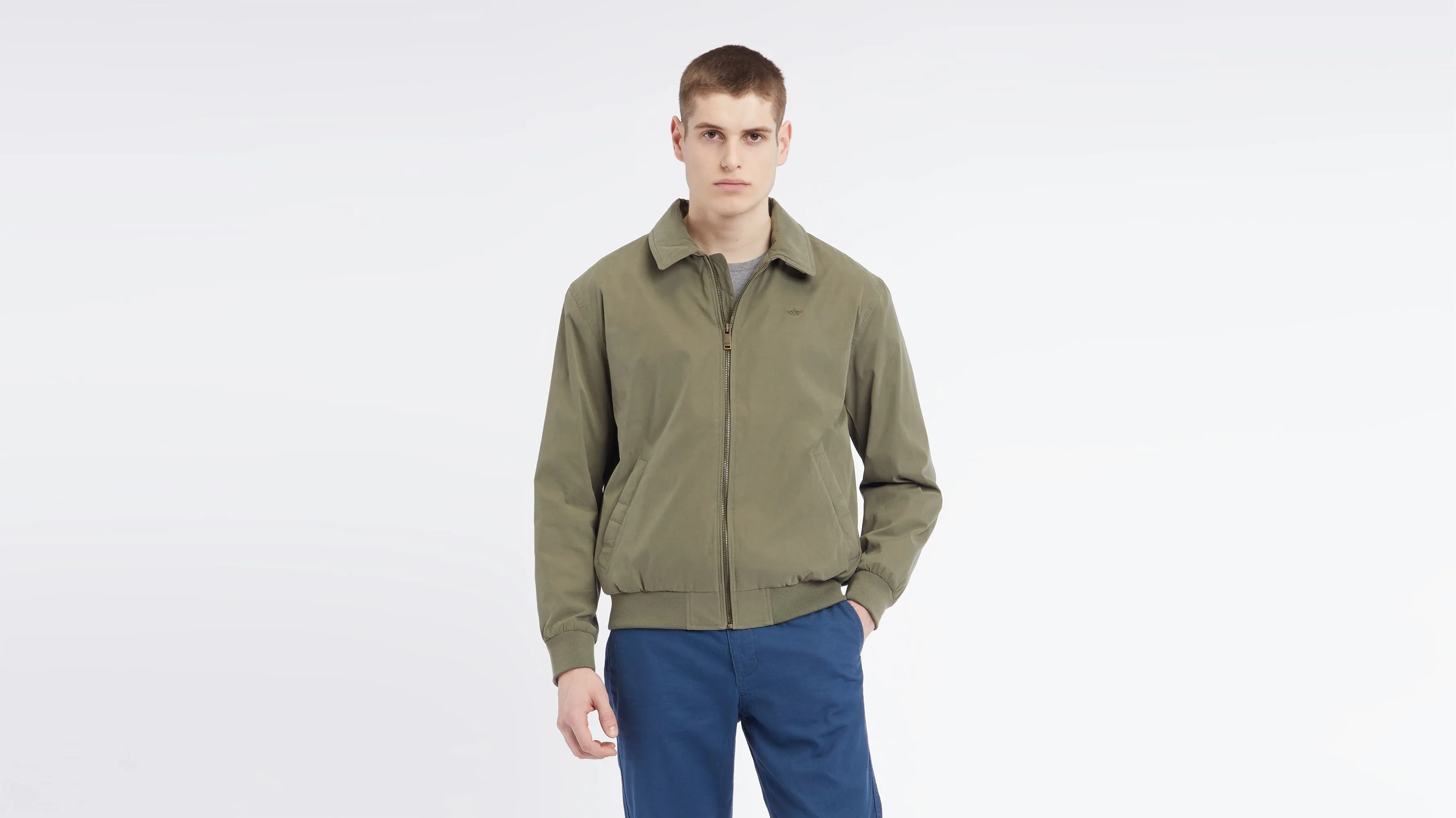 Microtwill Relaxed Bomber Jacket