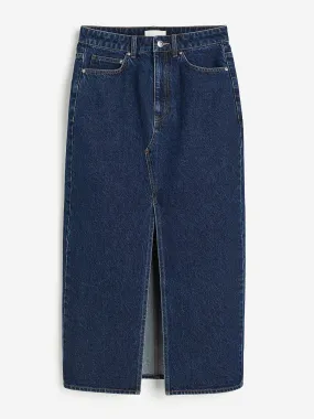 Midi denim skirt