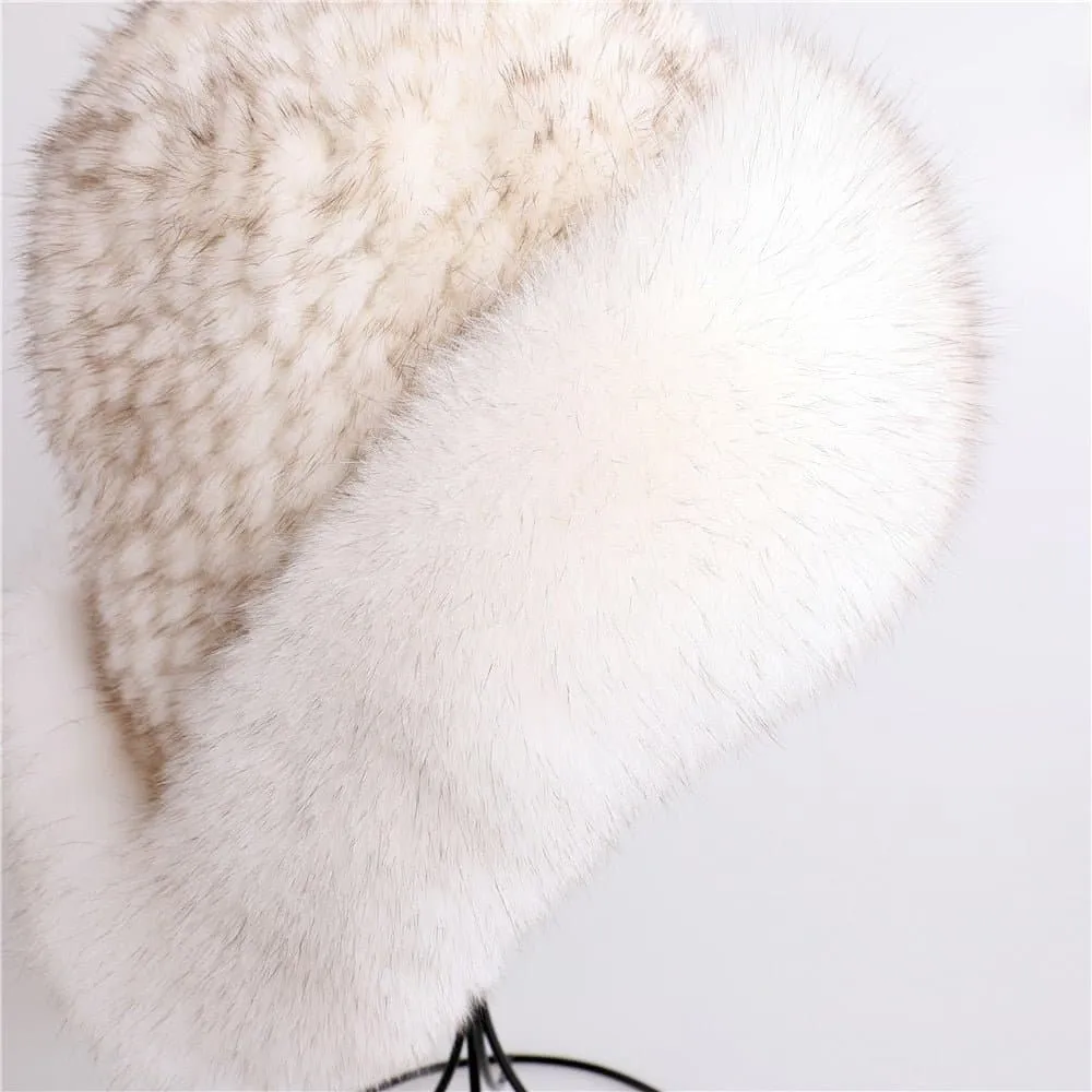 Mink Fur Bomber Cap