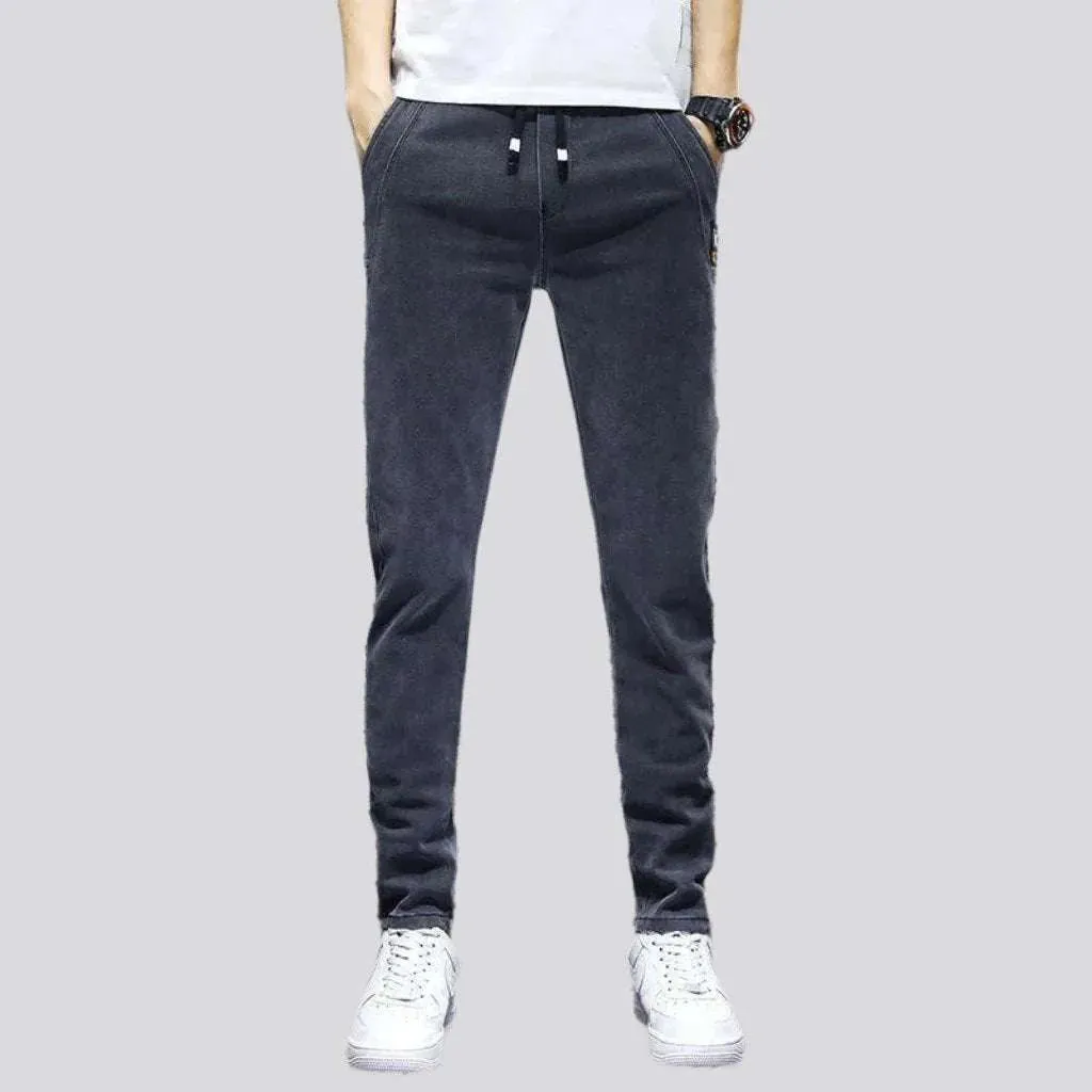 Monochrome men's denim pants