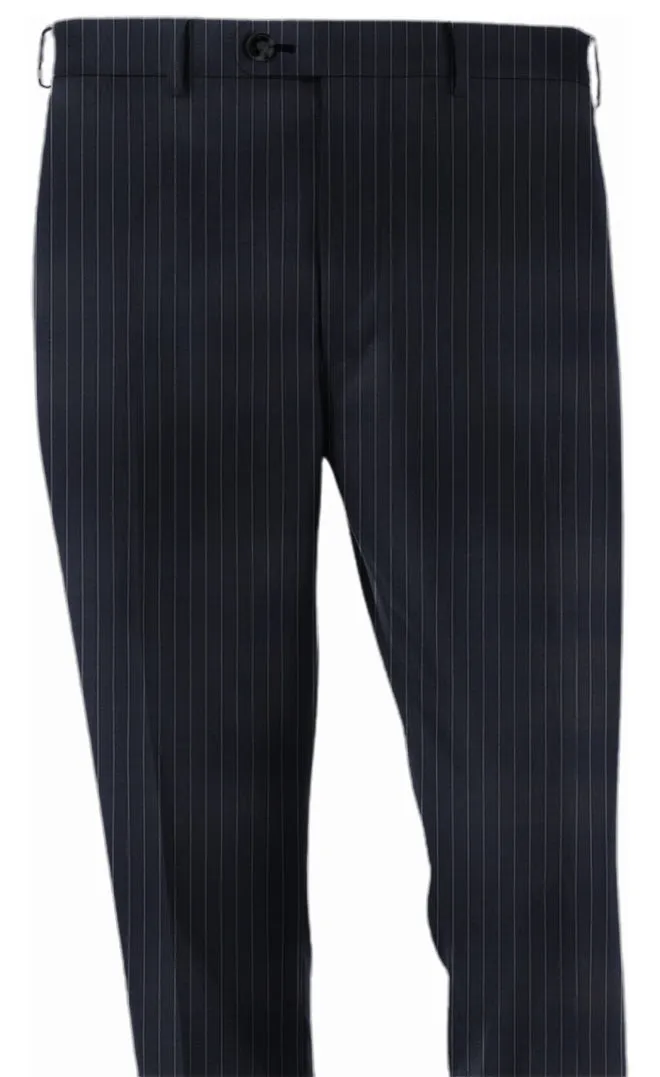 Navy Blue Pin Stripe Pants