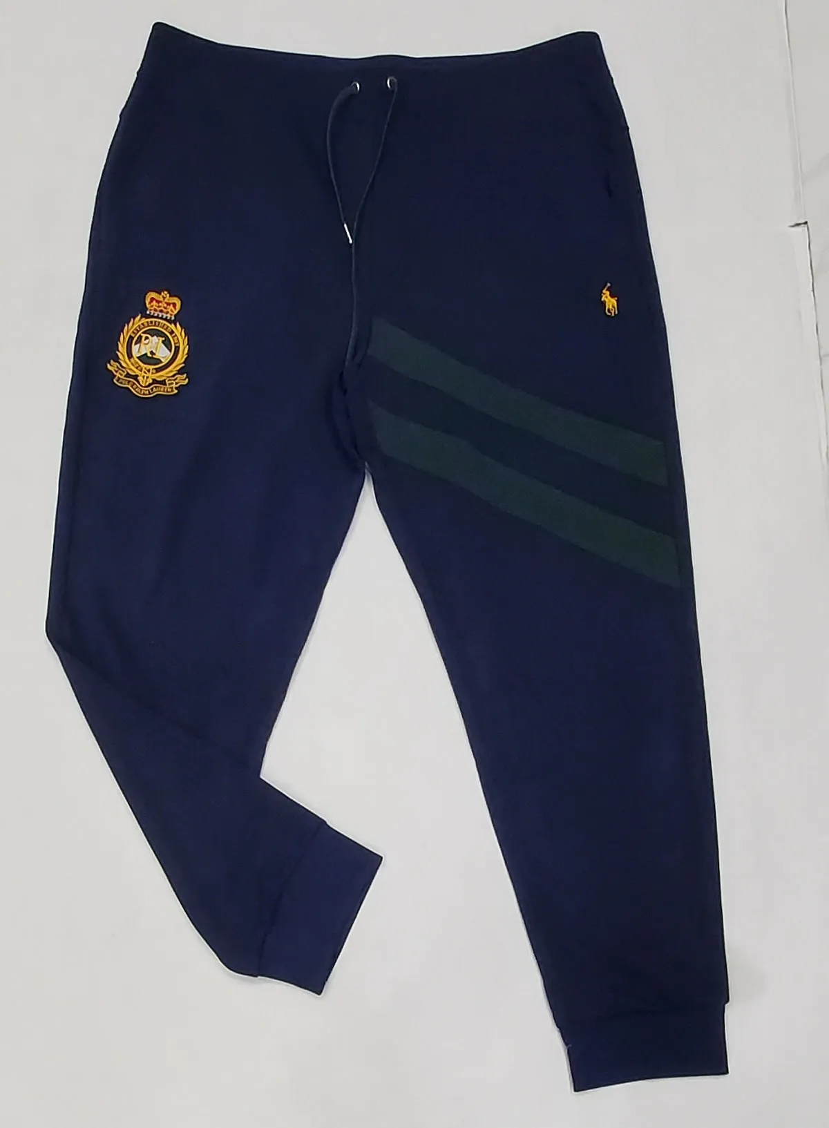 Nwt Polo Ralph Lauren Navy/Green Crest Joggers