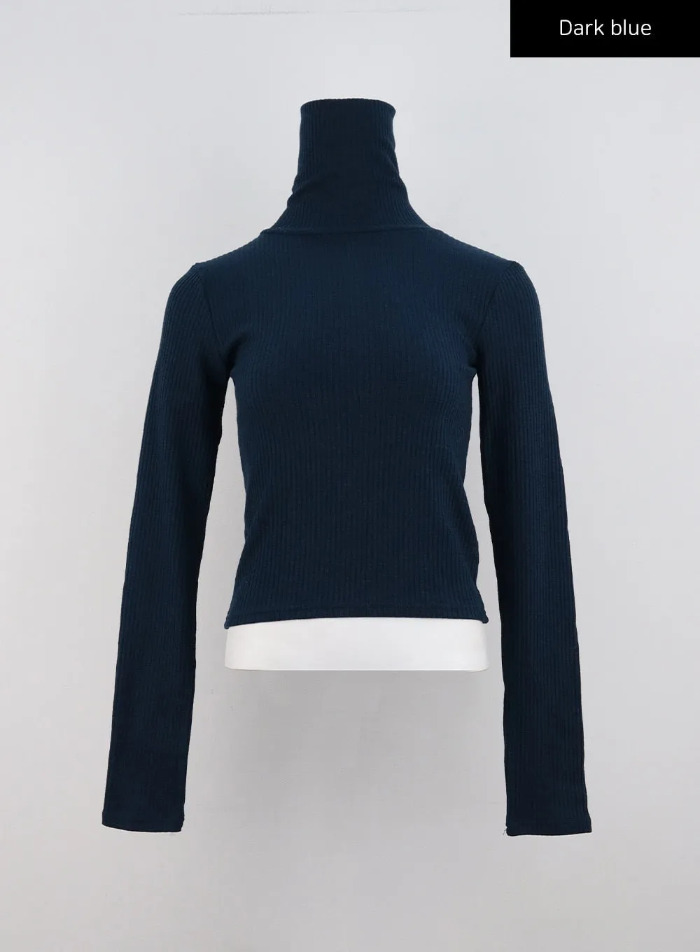 Open Back Turtle Neck Knit Top CN315