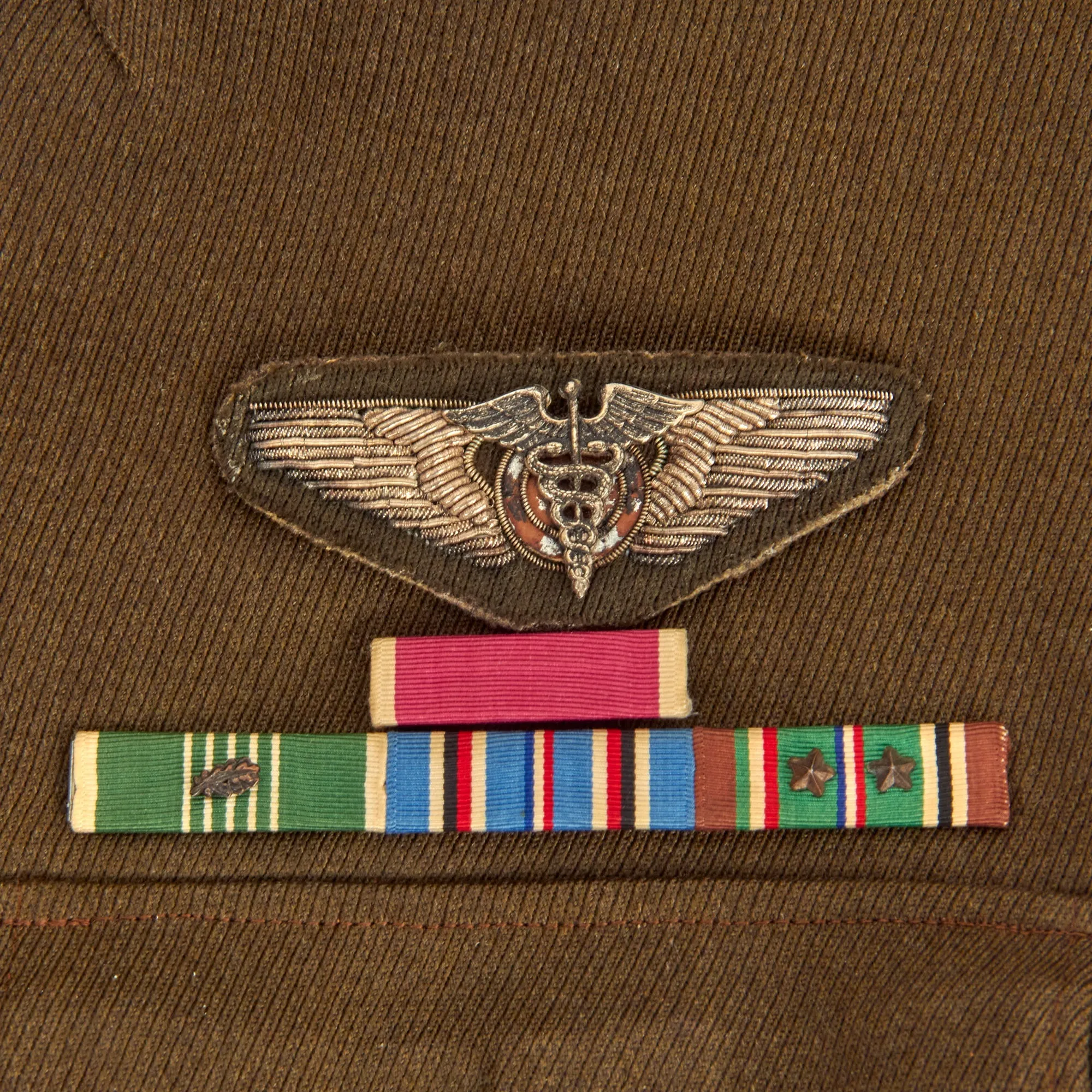 Original U.S. WWII Named US 15th Air Force Medical Corps Flight Surgeon Uniform Set For Major G.W. Hubert With Full Bullion Insignia