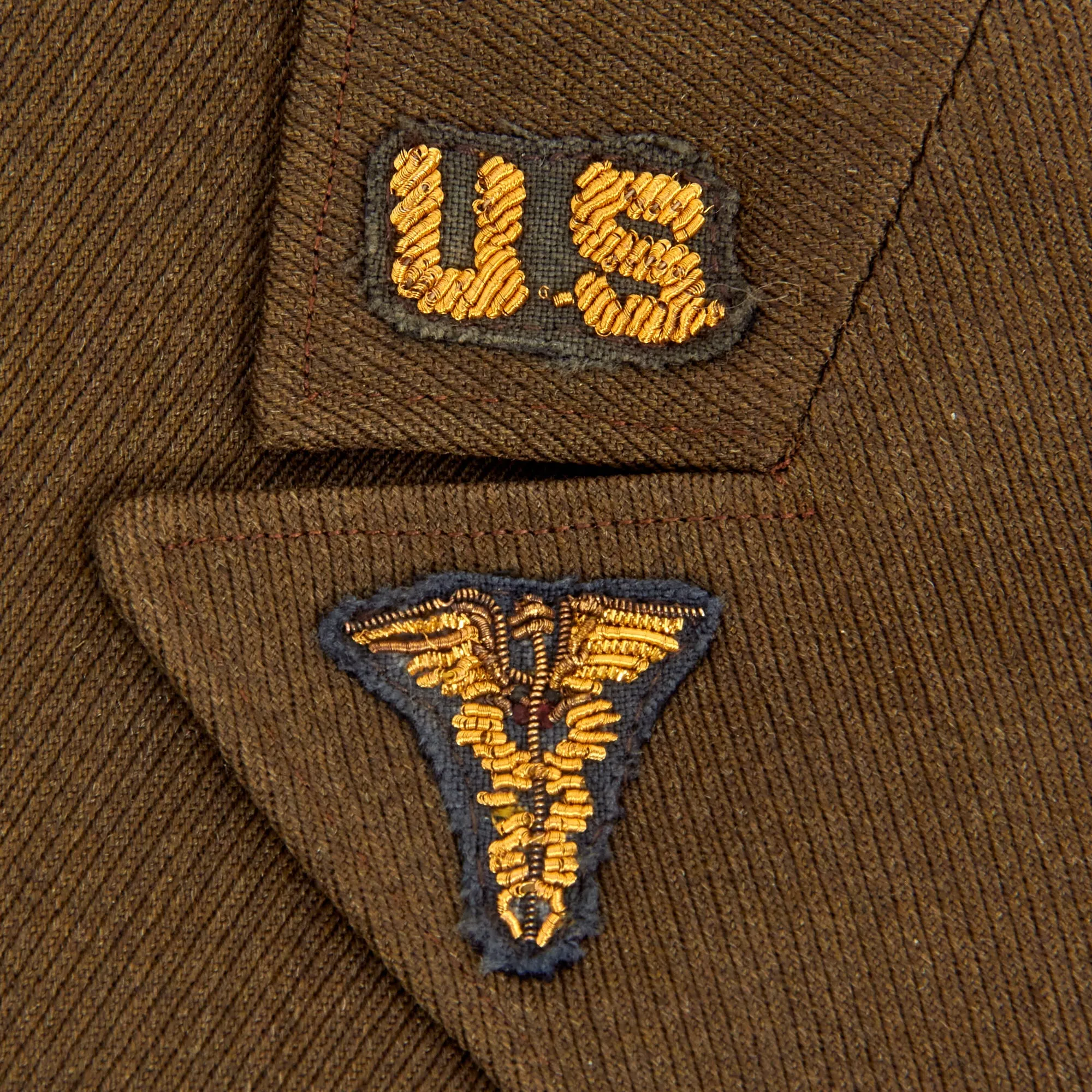 Original U.S. WWII Named US 15th Air Force Medical Corps Flight Surgeon Uniform Set For Major G.W. Hubert With Full Bullion Insignia