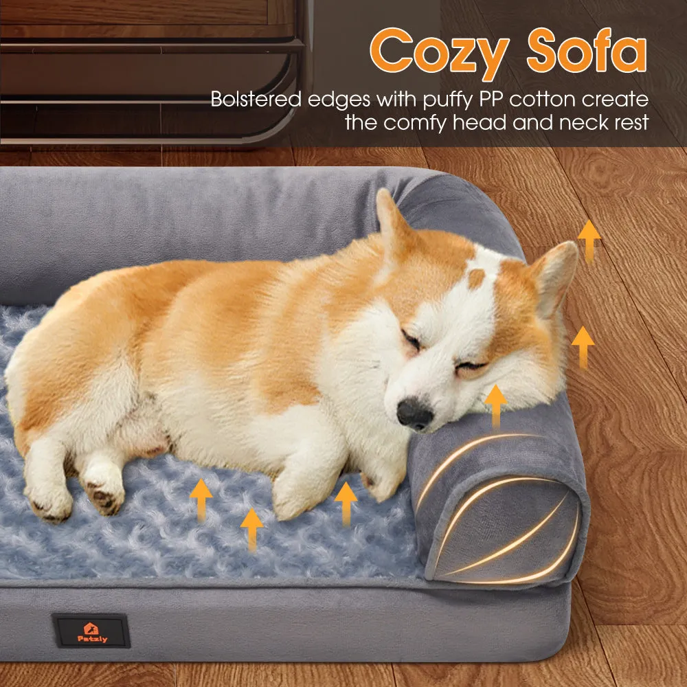 Petzly Dog Bed Memory Foam Calming Bed Orthopedic Sofa Washable Removable XX Large