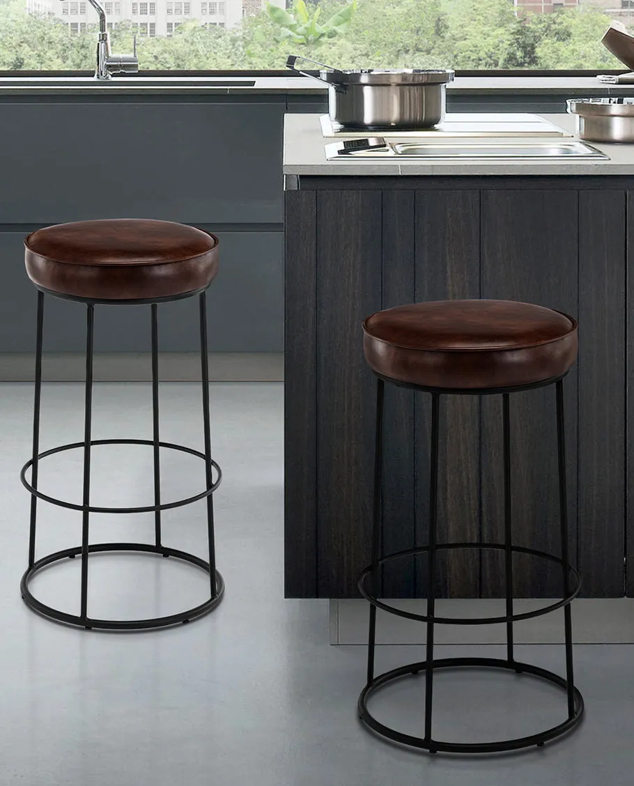 Phoenix Round Bar Stools Set of 2