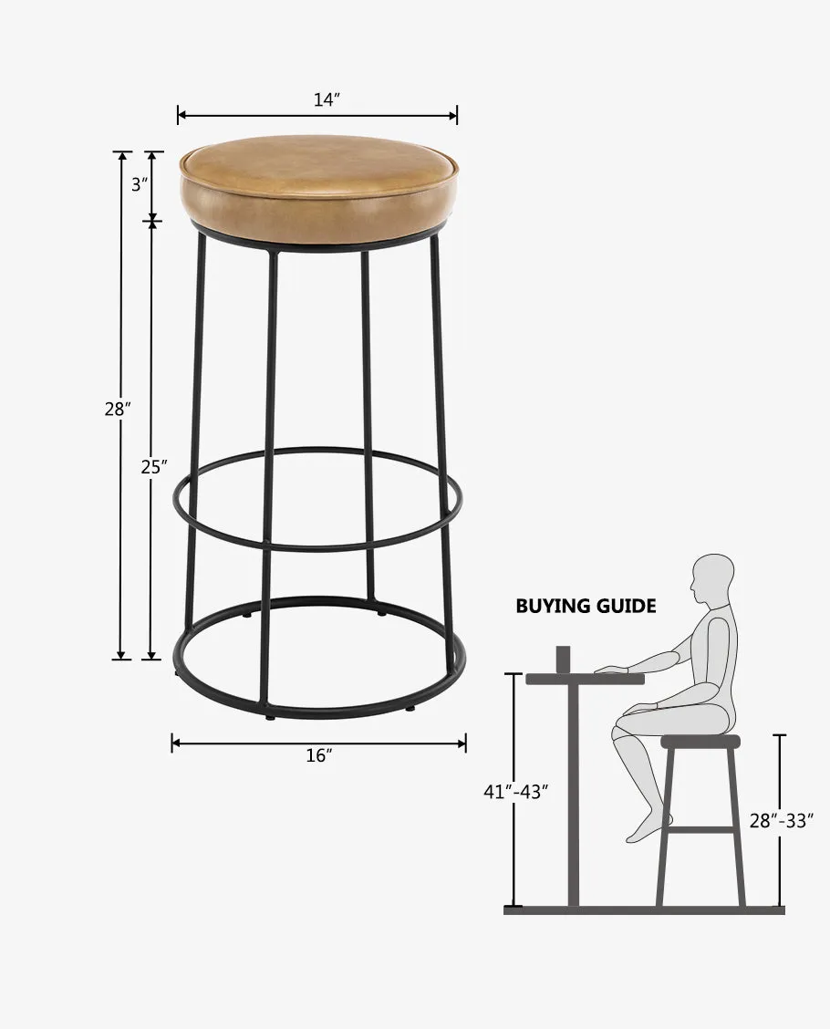 Phoenix Round Bar Stools Set of 2