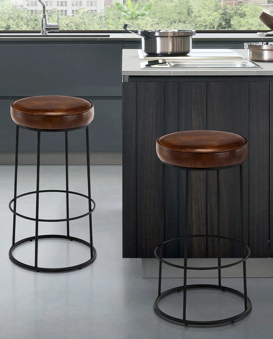 Phoenix Round Bar Stools Set of 2