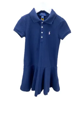 Polo Ralph Lauren Girls' Pique Polo Dress Navy Size 4