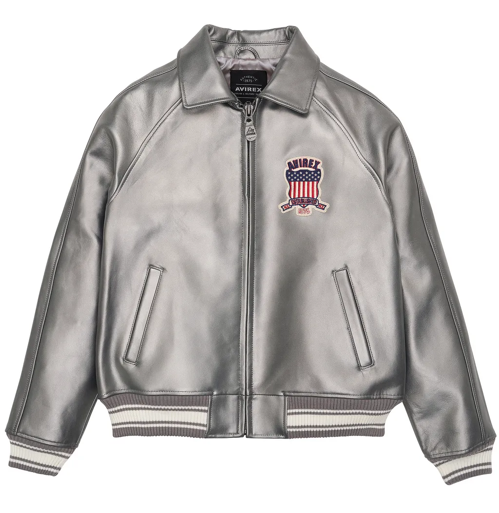 Purchase Best Style Of Metallic Silver Of Fashion Bomber Leather Jackets For Mens