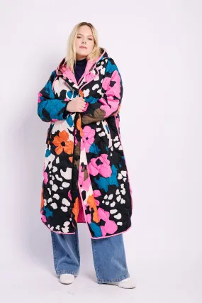 Quilted Puffer in Abstract Floral