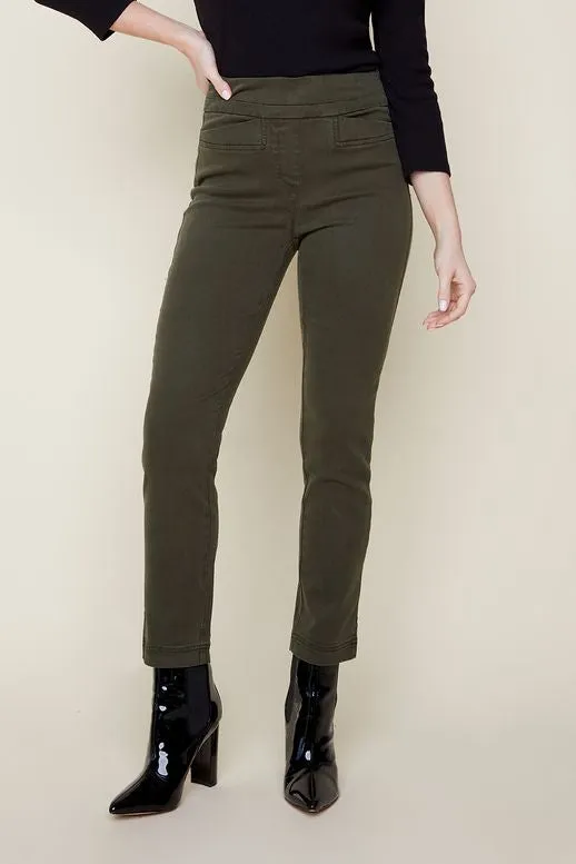 Renuar Pull On Straight Pants Chive