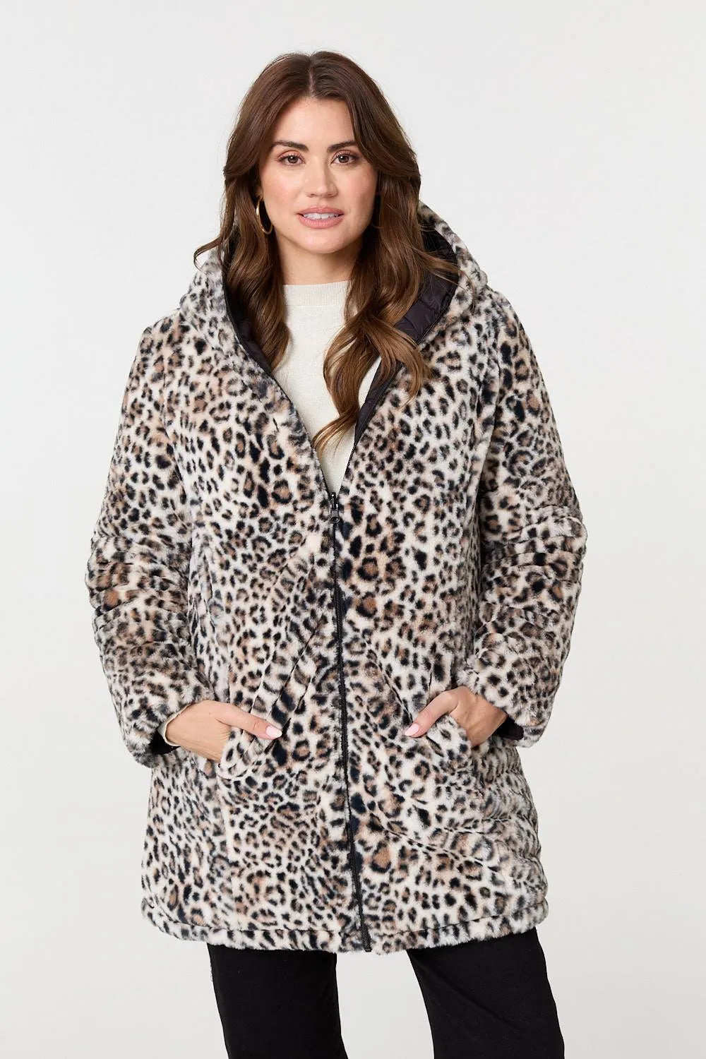 Reversible Animal Print Puffer Jacket