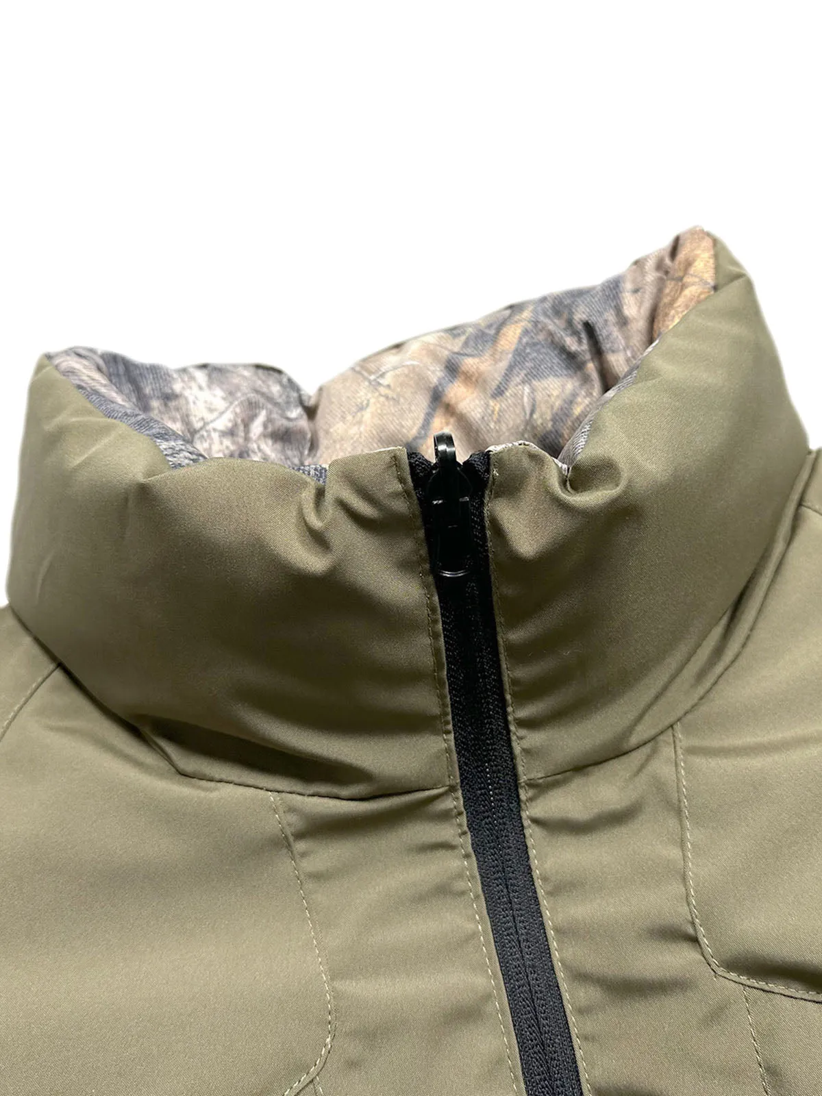 Reversible Camouflage Stand Collar Puffer Jacket