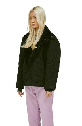 Reversible Faux Fur and Quilted Jacket