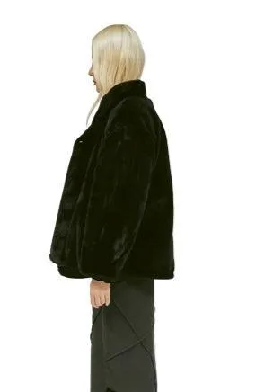 Reversible Faux Fur and Quilted Jacket