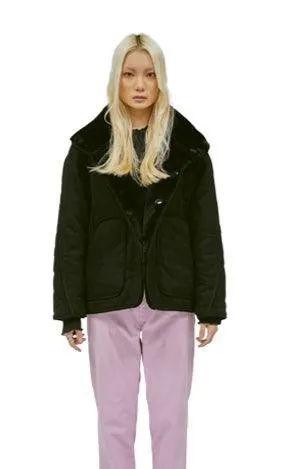 Reversible Faux Fur and Quilted Jacket