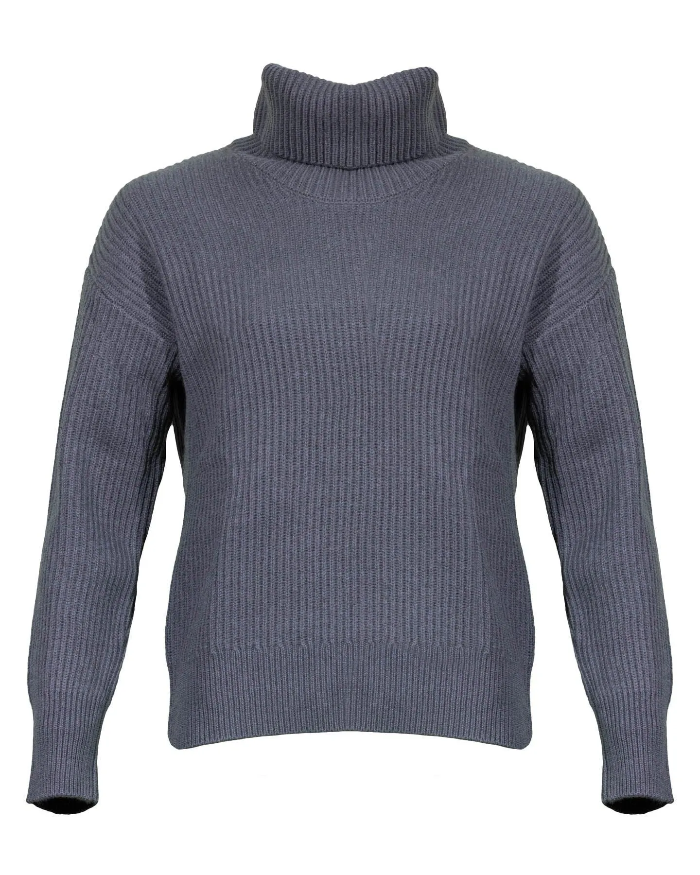 Ribbed Wool-Cashmere Turtleneck