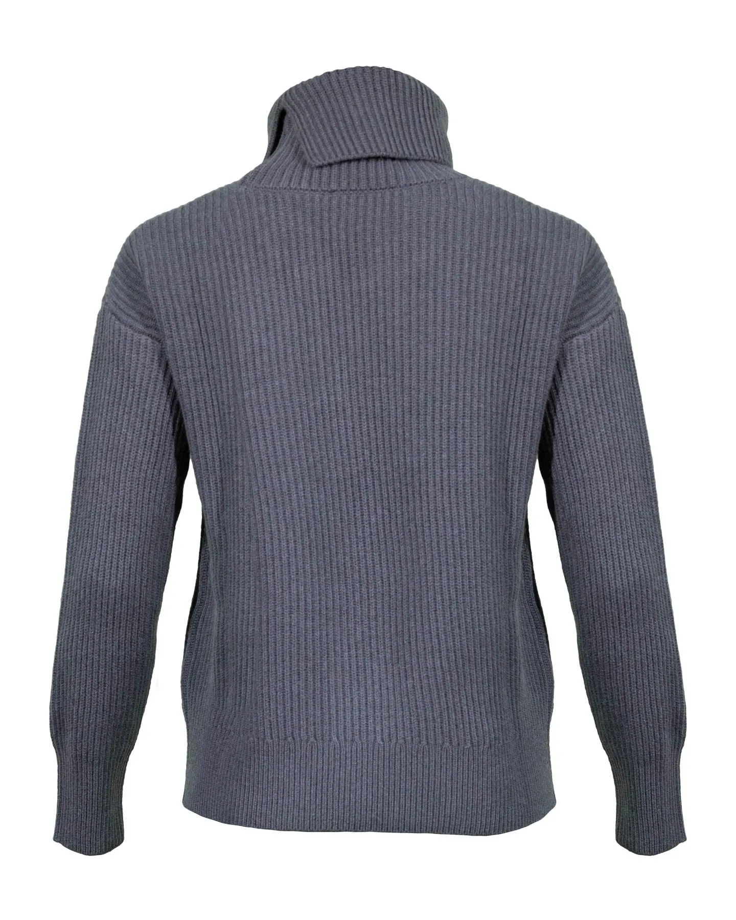 Ribbed Wool-Cashmere Turtleneck