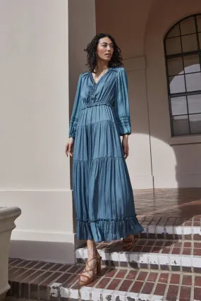 Ruffle Trim Maxi Dress