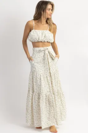 SADIE SAGE EMBROIDERED CROP   SKIRT SET