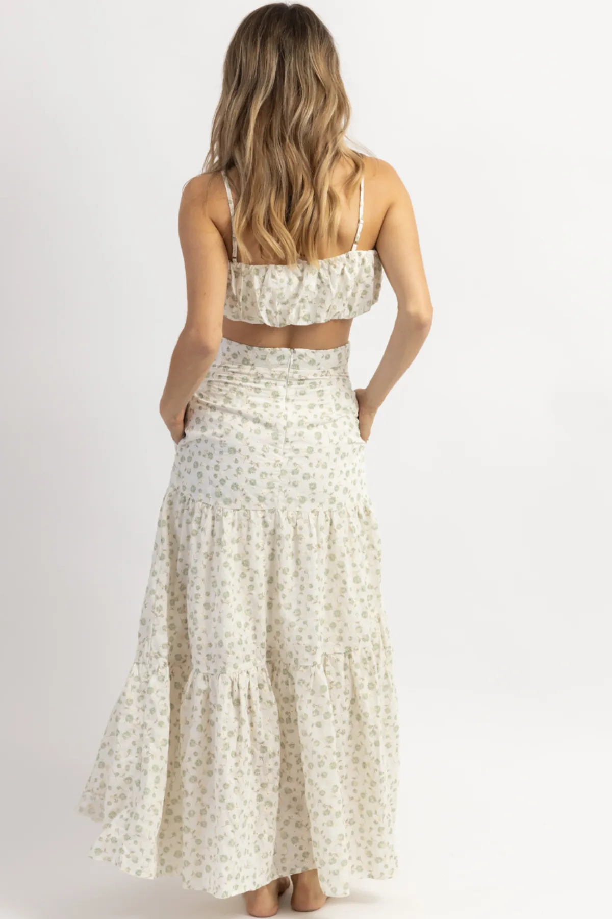 SADIE SAGE EMBROIDERED CROP   SKIRT SET