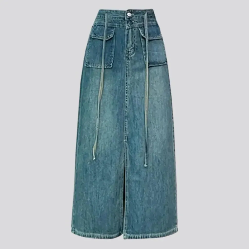 Sanded fashion women's jean skirt