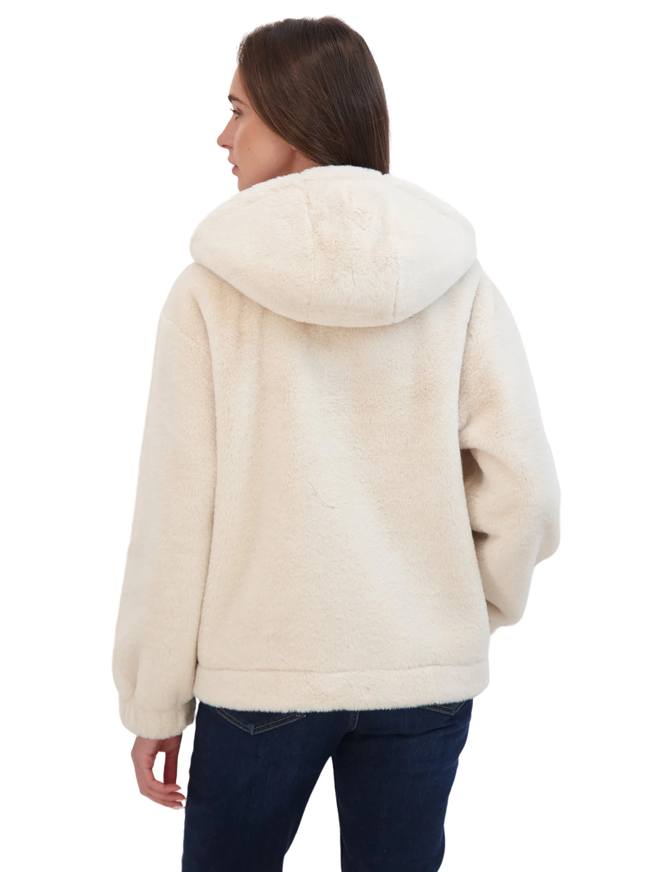 Sebby Junior's Reversible Faux Fur Hooded Bomber