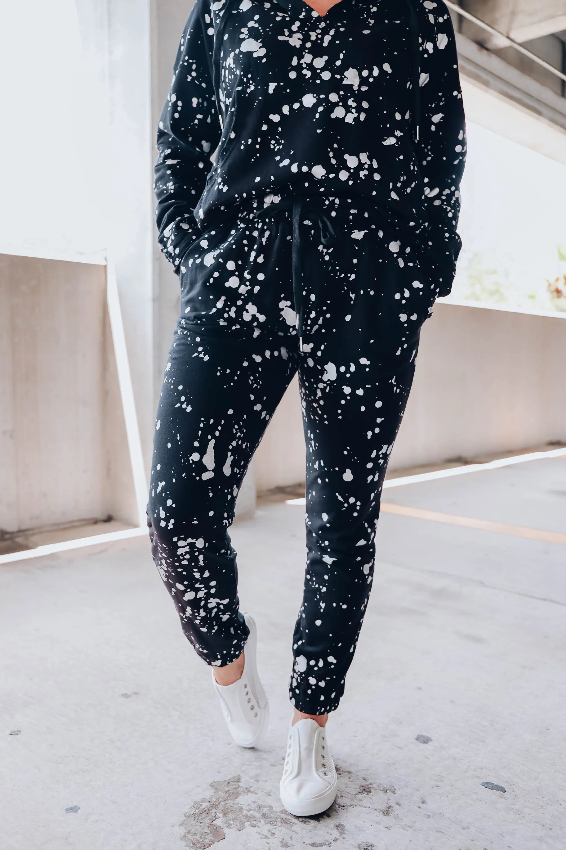 Silver Splatter Sweatpants