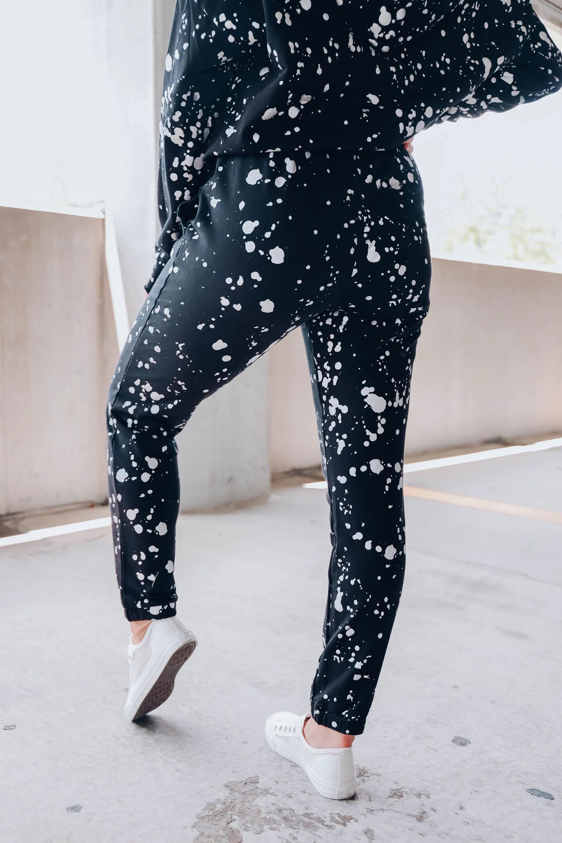 Silver Splatter Sweatpants