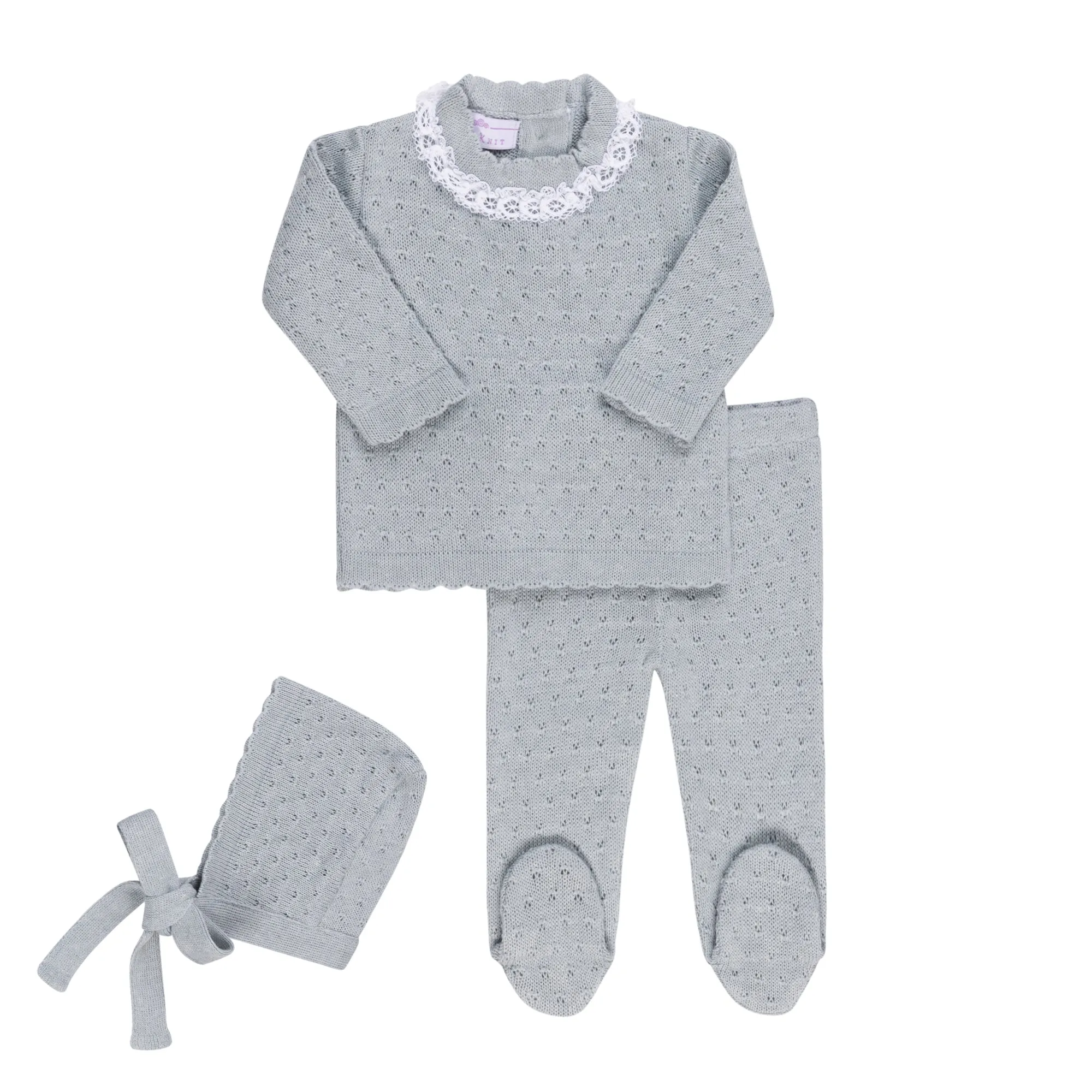 Sky Layette Set ~ Powder Blue